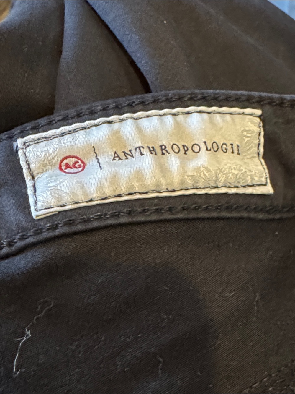AG Anthropologie The High Rise Abbey Ankle Jeans Black Size 30R - Picture 8 of 11